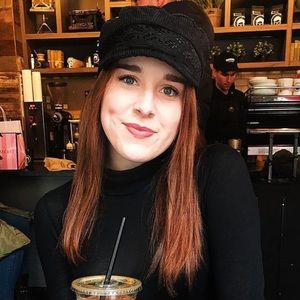 Corduroy Black distressed free people hat